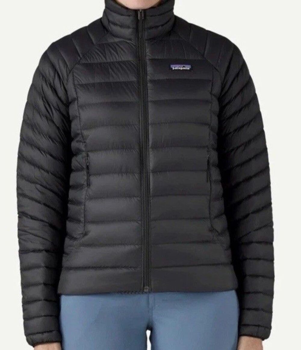Patagonia Women's Down Light Weight Sweater Jacket Black Size XL Regular Fit
